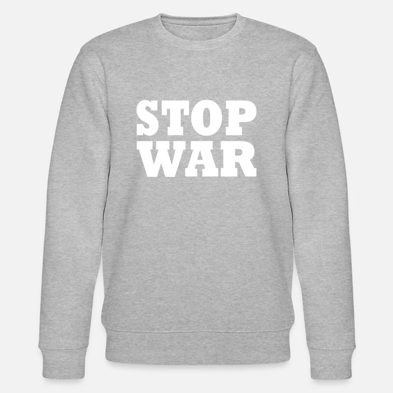 Stop war - Stanley/Stella Unisex Bio-Sweatshirt CHANGER  - Grau meliert
