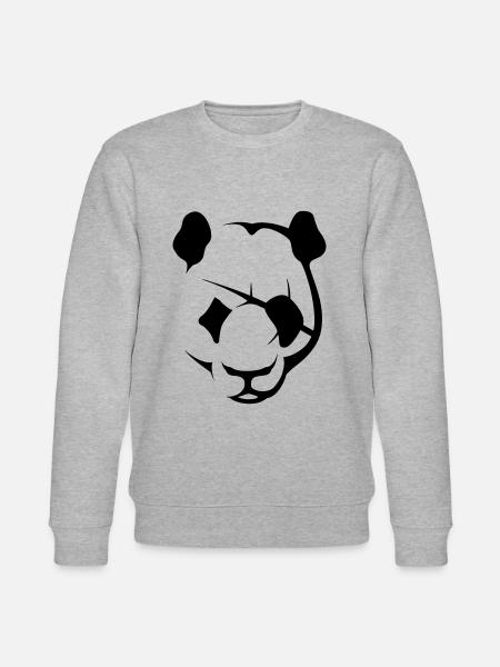 Panda portrait - Stanley/Stella CHANGER Unisex Organic Sweatshirt - heather grey