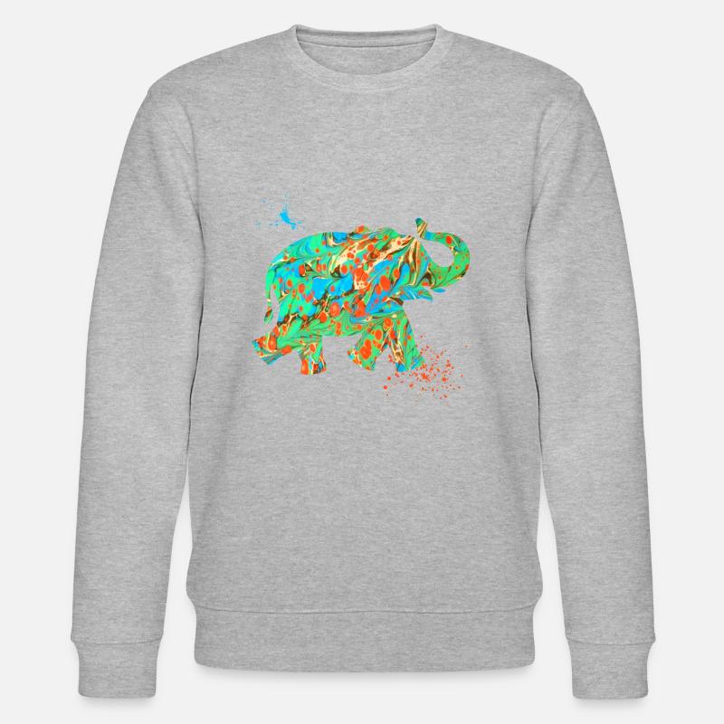 éléphant e 4 - Sweat bio CHANGER Stanley/Stella Unisexe - gris chiné