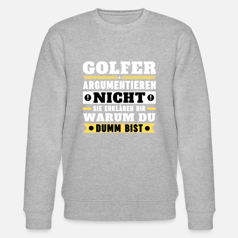 Golfer argumentieren nicht - Stanley/Stella Unisex Bio-Sweatshirt CHANGER  - Grau meliert