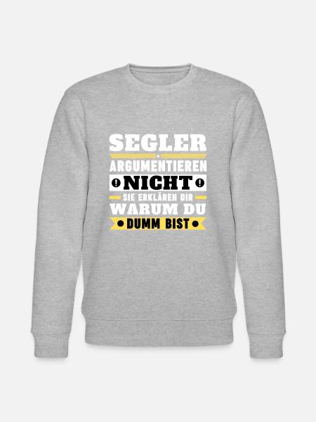 Segler argumentieren nicht - Stanley/Stella Unisex Bio-Sweatshirt CHANGER - Grau meliert