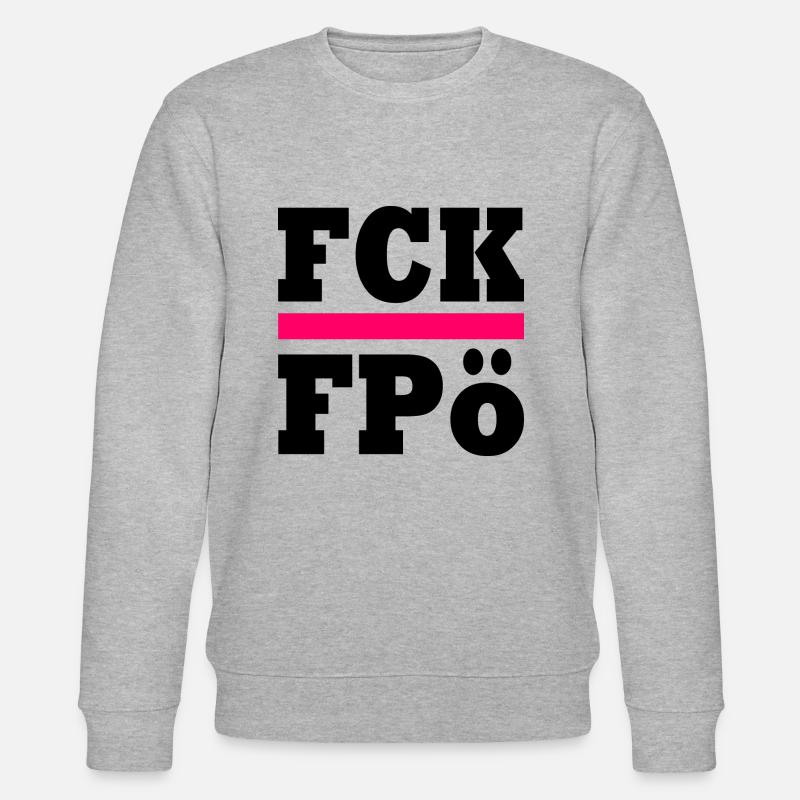 Fck fpö - Stanley/Stella Unisex Bio-Sweatshirt CHANGER  - Grau meliert