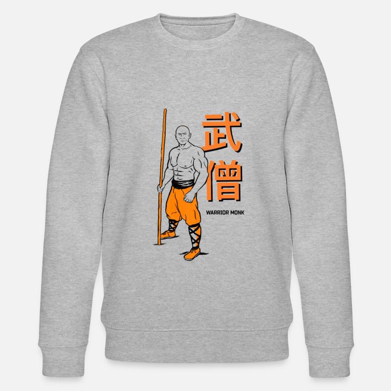 Shaolin-Krieger-Mönch - Stanley/Stella Unisex Bio-Sweatshirt CHANGER  - Grau meliert