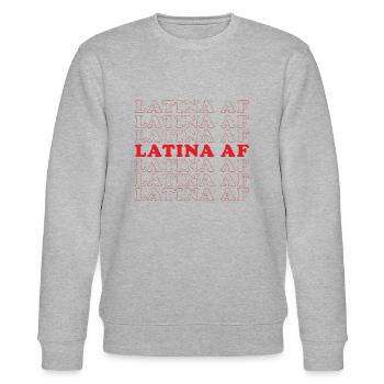 Latina Af - Sweat bio CHANGER Stanley/Stella Unisexe - gris chiné - Devant - Nik (191cm) & Marisol (170cm)