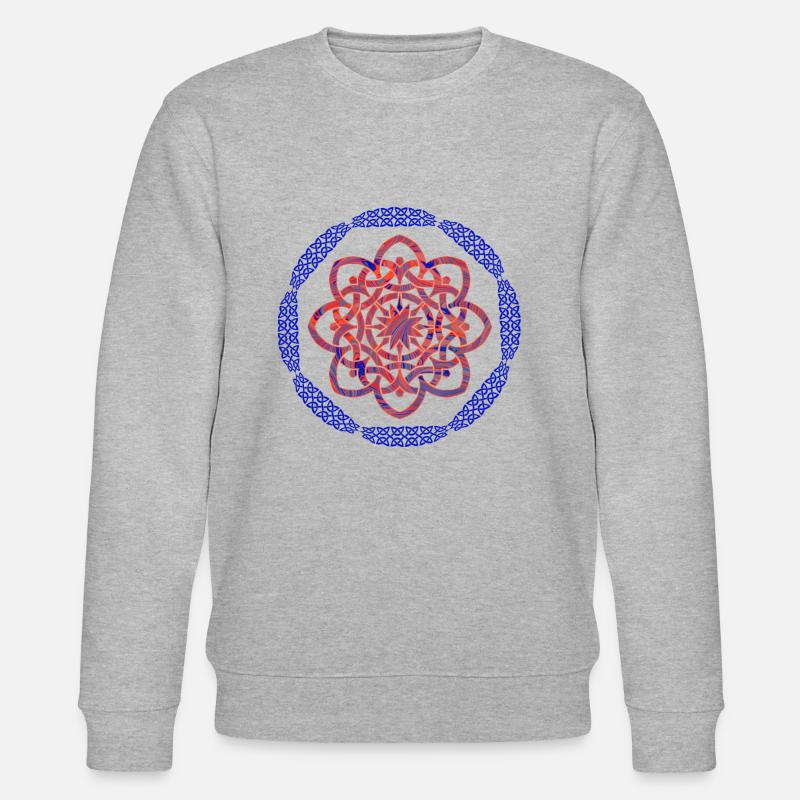 Celtic knot 19 E 263 - Stanley/Stella CHANGER Unisex Organic Sweatshirt - heather grey