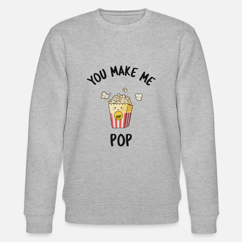 Popcorn - Stanley/Stella Unisex Bio-Sweatshirt CHANGER  - Grau meliert