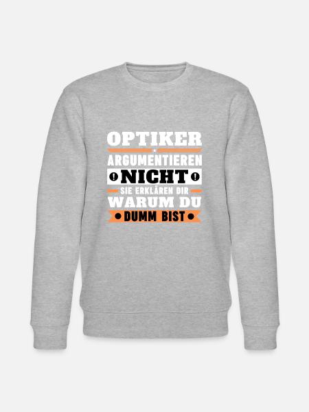 Optiker argumentieren nicht - Stanley/Stella Unisex Bio-Sweatshirt CHANGER - Grau meliert