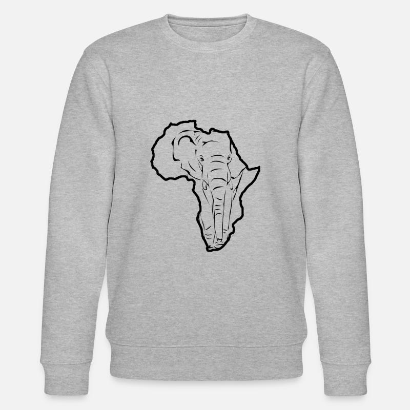 Éléphant en Afrique - Sweat bio CHANGER Stanley/Stella Unisexe - gris chiné