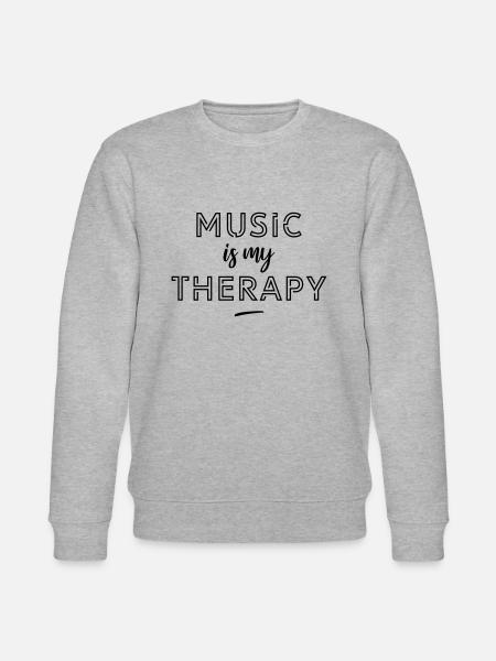 Music is my therapy - Stanley/Stella CHANGER Unisex Organic Sweatshirt - heather grey
