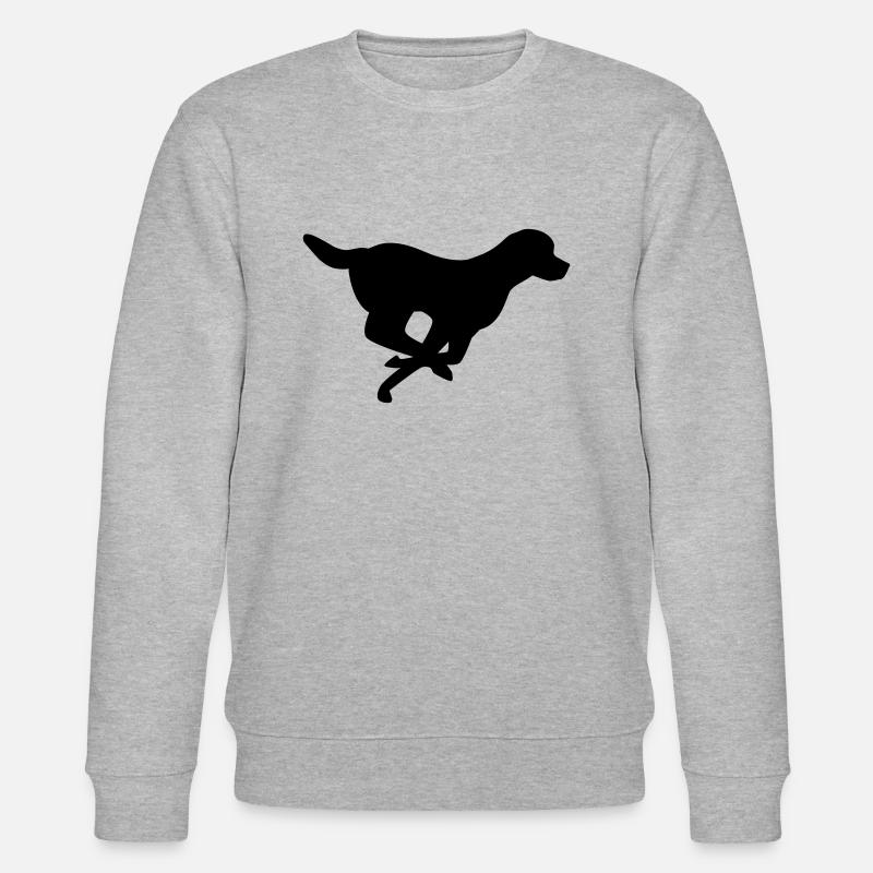 Running Dog - Stanley/Stella Unisex Bio-Sweatshirt CHANGER  - Grau meliert
