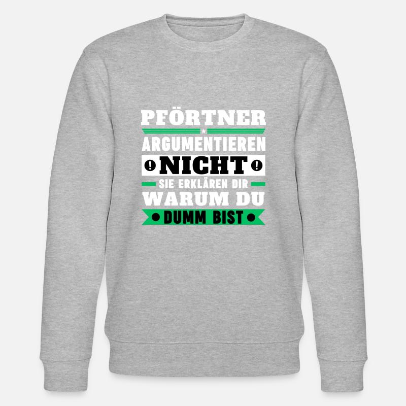 Gatekeepers don't argue - Stanley/Stella CHANGER Unisex Organic Sweatshirt - heather grey