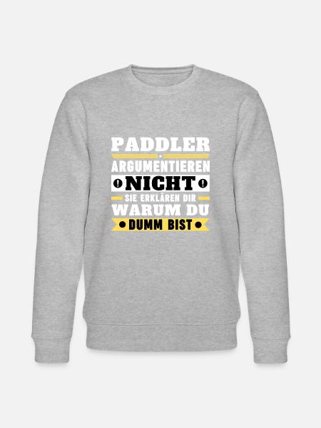 Paddlers don't argue - Stanley/Stella CHANGER Unisex Organic Sweatshirt - heather grey