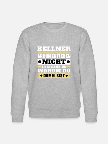 Kellner argumentieren nicht - Stanley/Stella Unisex Bio-Sweatshirt CHANGER  - Grau meliert