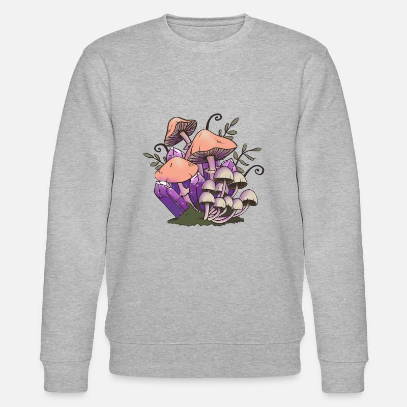 Pilze und Kristalle - Stanley/Stella Unisex Bio-Sweatshirt CHANGER  - Grau meliert