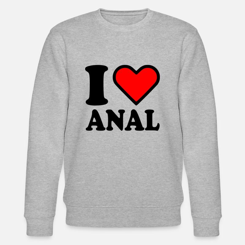 I love anal - Stanley/Stella Unisex Bio-Sweatshirt CHANGER  - Grau meliert