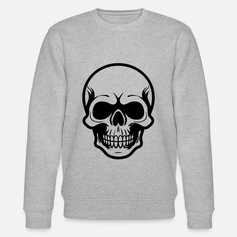 Squelette Symbole Crâne - Sweat bio CHANGER Stanley/Stella Unisexe - gris chiné
