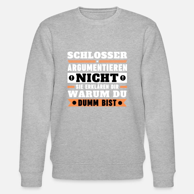 Locksmiths don't argue - Stanley/Stella CHANGER Unisex Organic Sweatshirt - heather grey