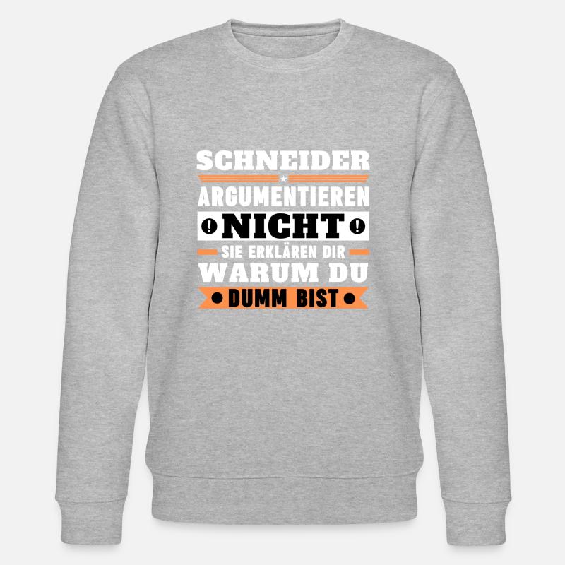 Schneider argumentieren nicht - Stanley/Stella Unisex Bio-Sweatshirt CHANGER  - Grau meliert