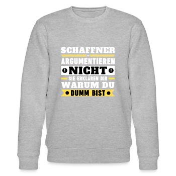 Schaffner argumentieren nicht - Stanley/Stella Unisex Bio-Sweatshirt CHANGER  - Grau meliert - Vorne - Nik (191cm) & Marisol (170cm)