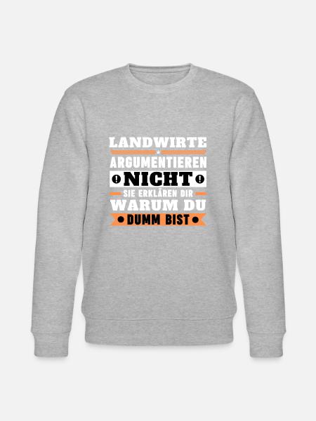 Landwirte argumentieren nicht - Stanley/Stella Unisex Bio-Sweatshirt CHANGER - Grau meliert