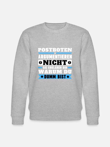 Postboten argumentieren nicht - Stanley/Stella Unisex Bio-Sweatshirt CHANGER  - Grau meliert