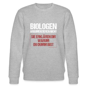 Les biologistes ne discutent pas - Sweat bio CHANGER Stanley/Stella Unisexe - gris chiné - Devant - Nik (191cm) & Marisol (170cm)