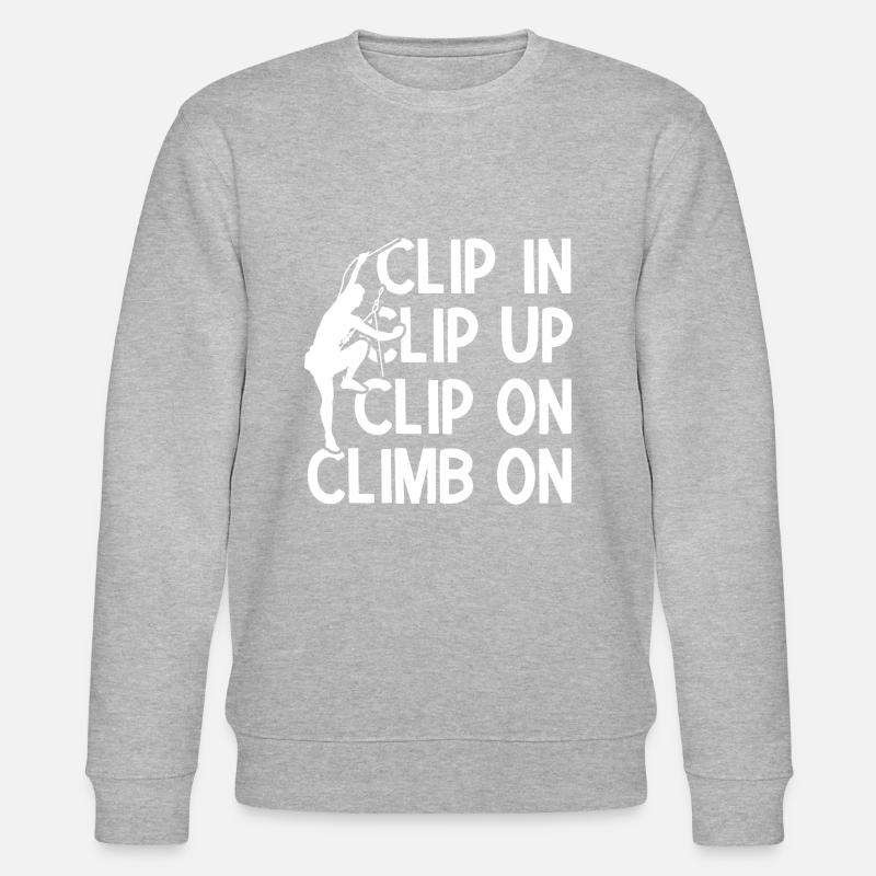 Klettern Bouldern - Stanley/Stella Unisex Bio-Sweatshirt CHANGER  - Grau meliert