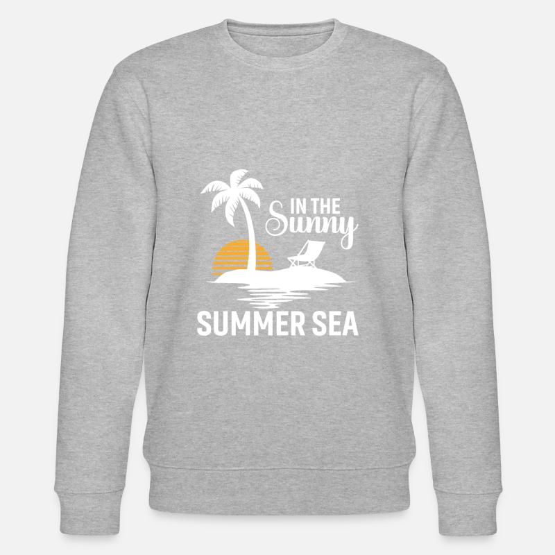 Im Sonnigen Sommermeer - Stanley/Stella Unisex Bio-Sweatshirt CHANGER  - Grau meliert