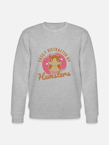 Nagetier Hamster - Stanley/Stella Unisex Bio-Sweatshirt CHANGER - Grau meliert