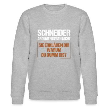 Schneider argumentieren nicht - Stanley/Stella Unisex Bio-Sweatshirt CHANGER  - Grau meliert - Vorne - Nik (191cm) & Marisol (170cm)