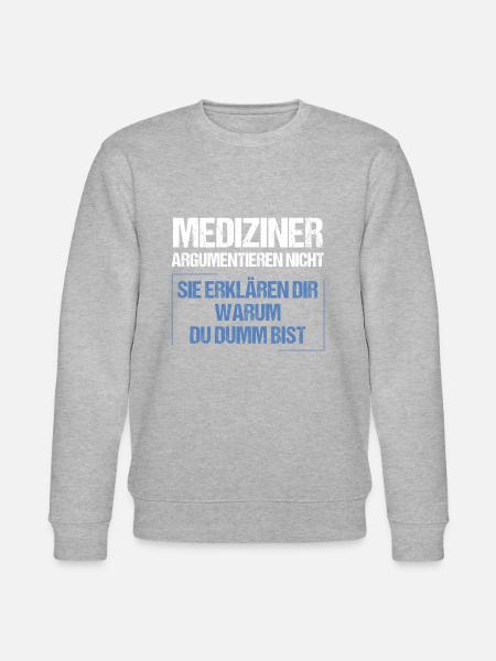 Mediziner argumentieren nicht - Stanley/Stella Unisex Bio-Sweatshirt CHANGER  - Grau meliert