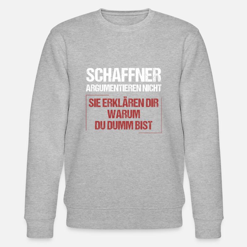 Schaffner argumentieren nicht - Stanley/Stella Unisex Bio-Sweatshirt CHANGER  - Grau meliert