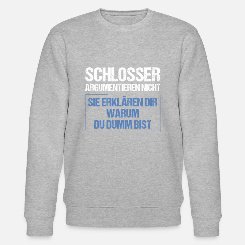 Locksmiths don't argue - Stanley/Stella CHANGER Unisex Organic Sweatshirt - heather grey