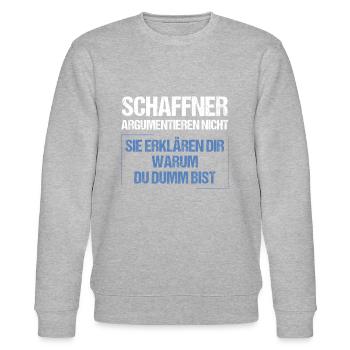Schaffner argumentieren nicht - Stanley/Stella Unisex Bio-Sweatshirt CHANGER  - Grau meliert - Vorne - Nik (191cm) & Marisol (170cm)