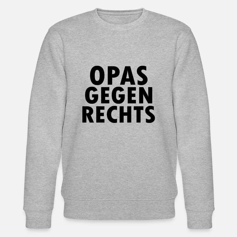 Opas gegen rechts - Stanley/Stella Unisex Bio-Sweatshirt CHANGER  - Grau meliert