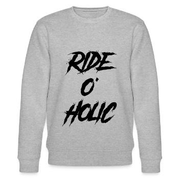 Cooles Bmx MTB Mountainbike Downhill bike Geschenk - Stanley/Stella Unisex Bio-Sweatshirt CHANGER  - Grau meliert - Vorne - Nik (191cm) & Marisol (170cm)