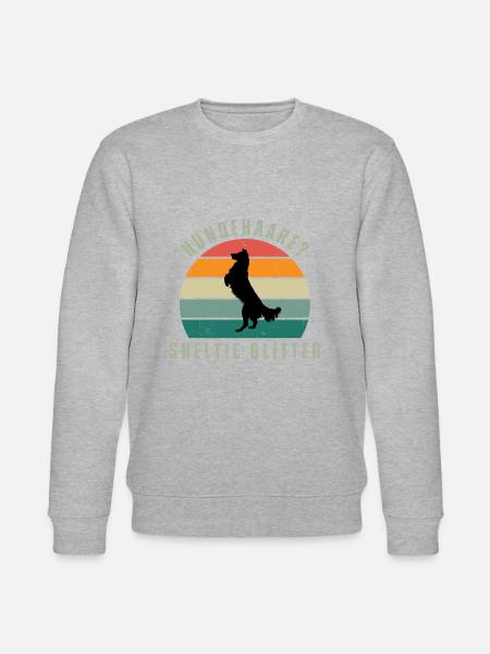 Sheltie Glitter Retro Sunset - Stanley/Stella Unisex Bio-Sweatshirt CHANGER  - Grau meliert