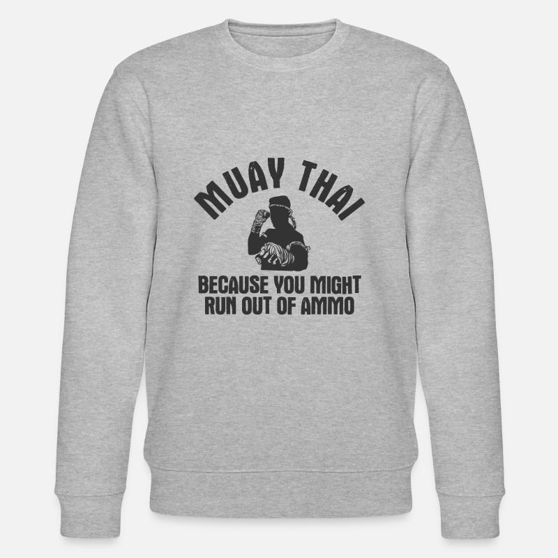 Thaiboxen Muay Thai - Stanley/Stella Unisex Bio-Sweatshirt CHANGER  - Grau meliert