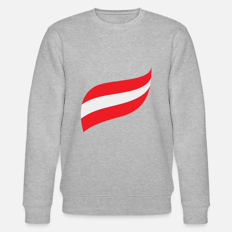 Österreich Flagge - Stanley/Stella Unisex Bio-Sweatshirt CHANGER  - Grau meliert