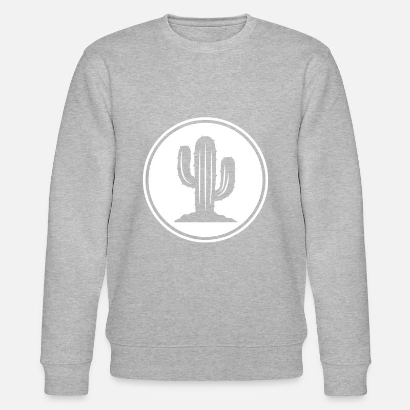 Symbole de cactus - Sweat bio CHANGER Stanley/Stella Unisexe - gris chiné