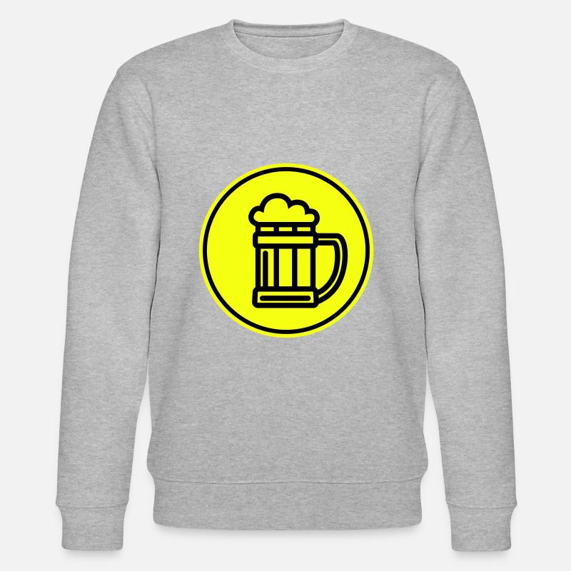 Bier Icon Symbol - Stanley/Stella Unisex Bio-Sweatshirt CHANGER  - Grau meliert