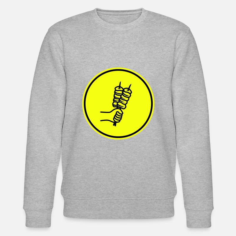 Spieß grill Icon - Stanley/Stella Unisex Bio-Sweatshirt CHANGER  - Grau meliert