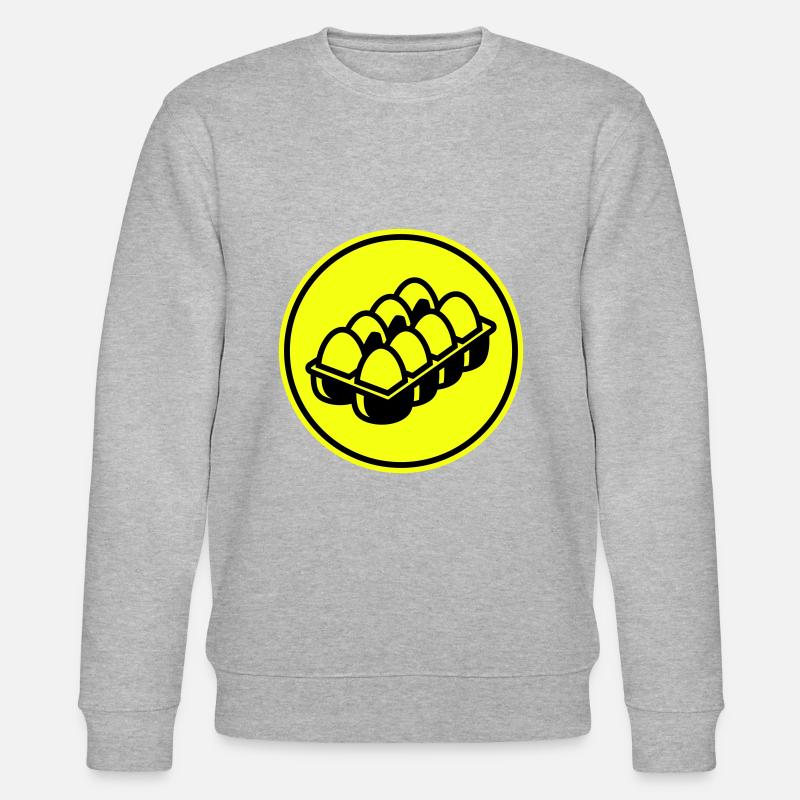 Eggs symbol - Stanley/Stella CHANGER Unisex Organic Sweatshirt - heather grey