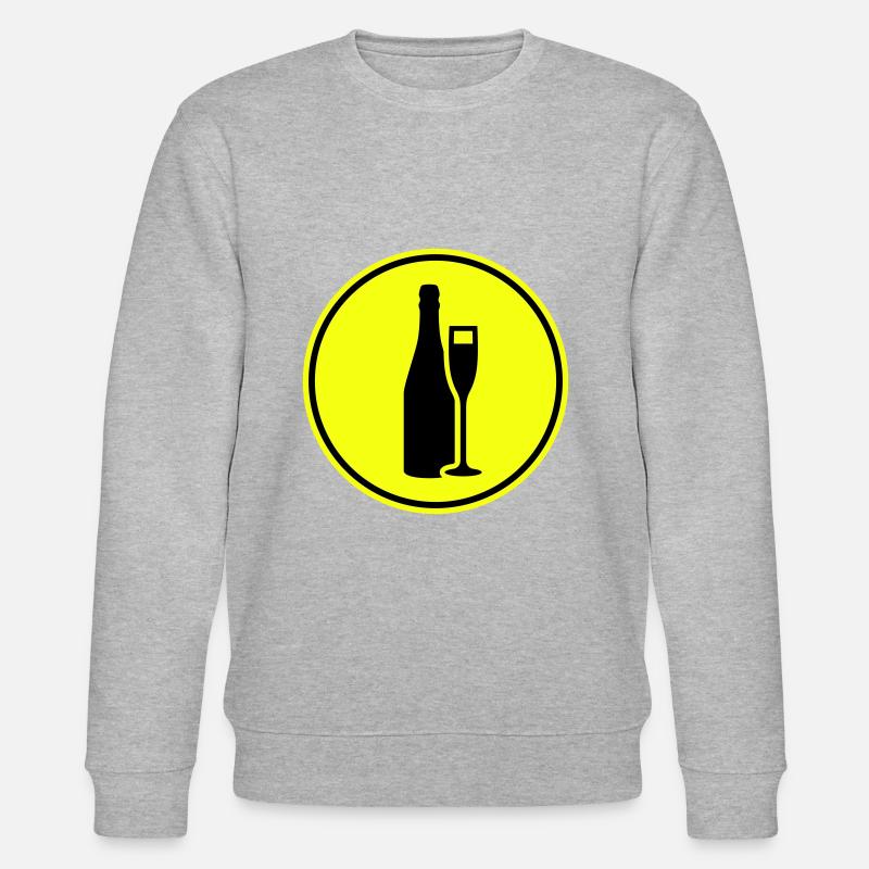 Rotwein Symbol - Stanley/Stella Unisex Bio-Sweatshirt CHANGER  - Grau meliert