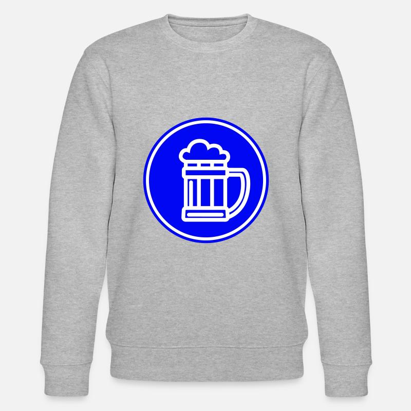 Bier Icon Symbol - Stanley/Stella Unisex Bio-Sweatshirt CHANGER  - Grau meliert