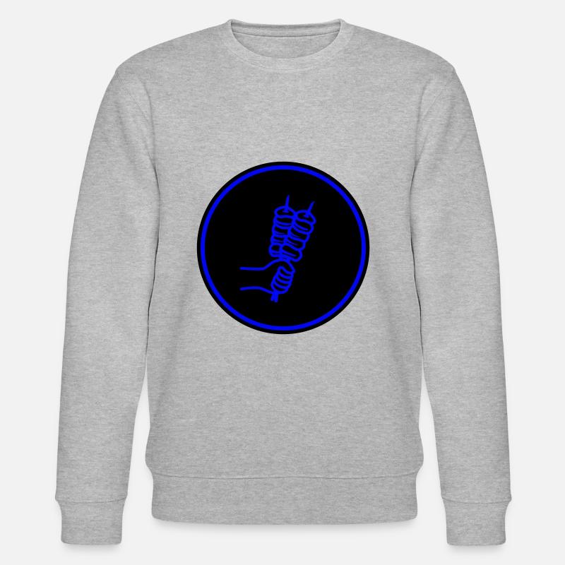 Spieß grill Icon - Stanley/Stella Unisex Bio-Sweatshirt CHANGER  - Grau meliert