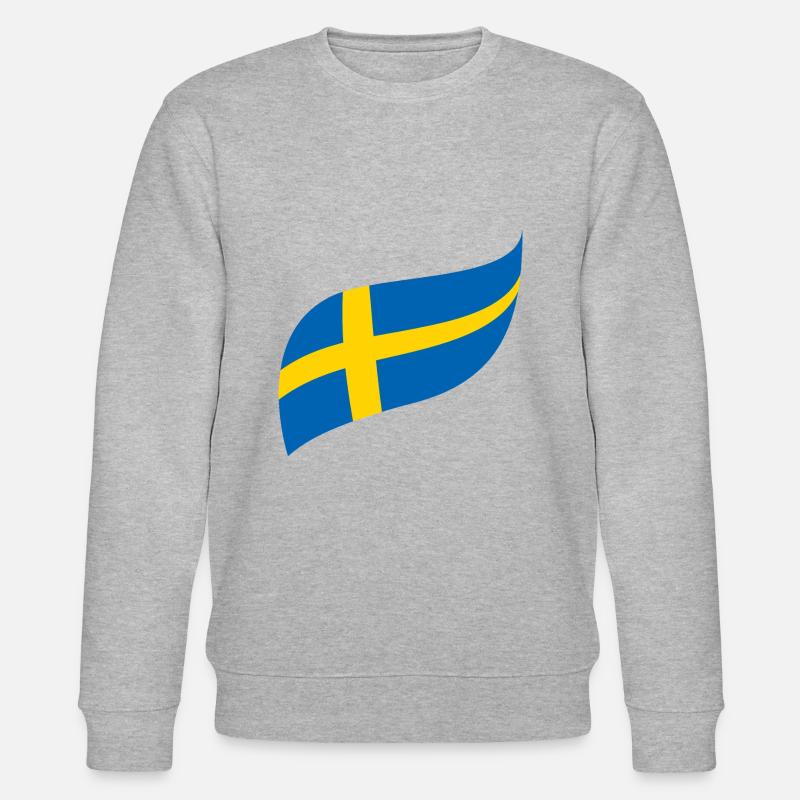 Schweden Flagge - Stanley/Stella Unisex Bio-Sweatshirt CHANGER  - Grau meliert