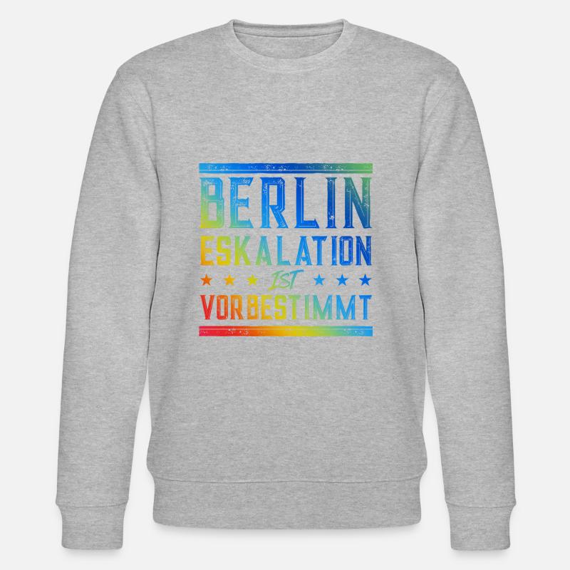 Berlin Eskalation - Stanley/Stella Unisex Bio-Sweatshirt CHANGER  - Grau meliert