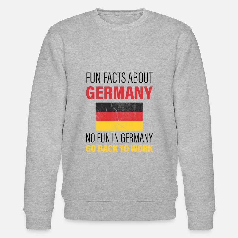 Fun Facts About Germany - Stanley/Stella Unisex Bio-Sweatshirt CHANGER  - Grau meliert