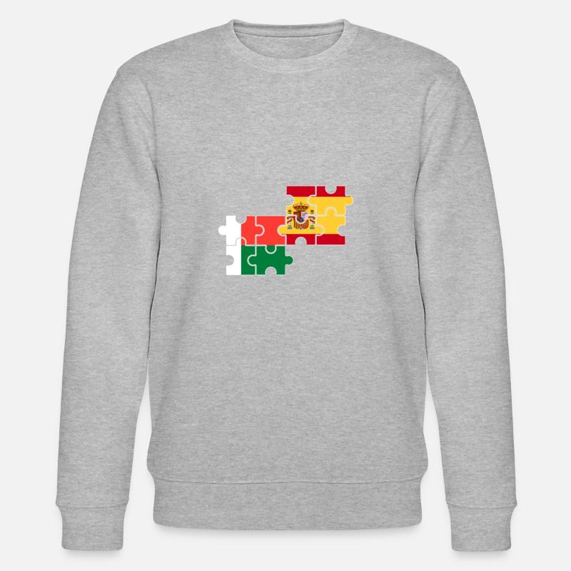 Madagascar Espagne Drapeau Espagnol Malgache - Sweat bio CHANGER Stanley/Stella Unisexe - gris chiné